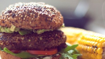 Hamburger aux haricots noirs